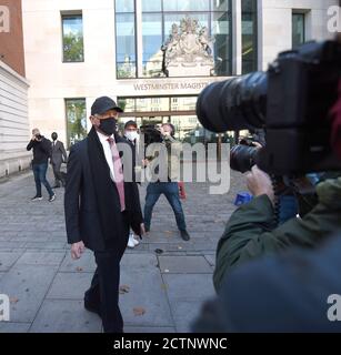 Foto Muss Gutgeschrieben Werden ©Alpha Press 079965 24/09/2020 Boris Becker Erscheint am Westminster Magistrate Court in London Stockfoto