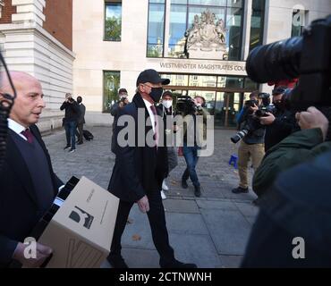 Foto Muss Gutgeschrieben Werden ©Alpha Press 079965 24/09/2020 Boris Becker Erscheint am Westminster Magistrate Court in London Stockfoto
