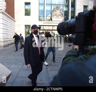 Foto Muss Gutgeschrieben Werden ©Alpha Press 079965 24/09/2020 Boris Becker Erscheint am Westminster Magistrate Court in London Stockfoto