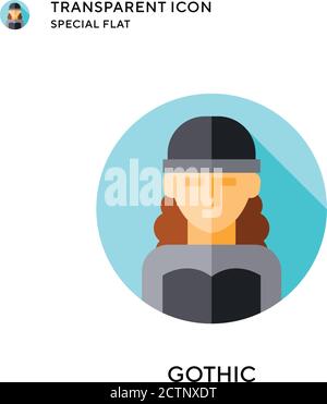 Gotisches Vektorsymbol. Flache Illustration. Vektor EPS 10. Stock Vektor