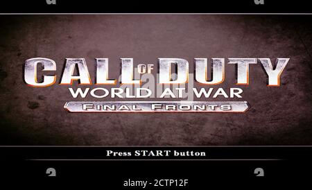 „Call of Duty“: Die letzten Fronten des Weltkriegs – Sony PlayStation 2 PS2 – nur zur redaktionellen Verwendung Stockfoto