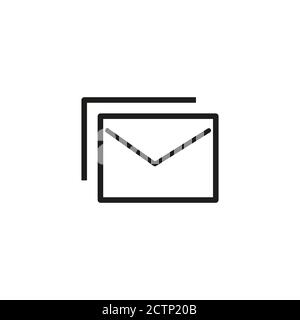Vektor-Illustration der klassischen Form Umschlag isoliert auf weißem Hintergrund .E-Mail, Mail, Umschlag, Vektor beste Symbol auf weißem Hintergrund, Stock Vektor