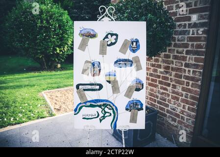 Wunderschönes Hochzeitsdekor Stockfoto