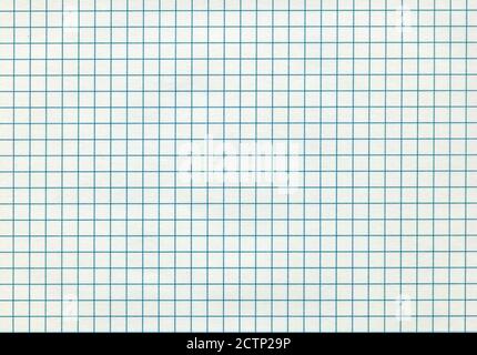 Detaillierte leere mathematische Papiermuster-Textur als Hintergrund. Stockfoto