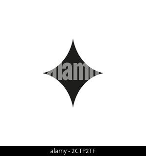 Shine Symbol, clean Star Icon funkelnd funkelt Symbol Sparkle einfaches Design Sterne Zeichen isoliert auf weißem Hintergrund Stock Vektor