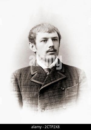 Johann Dietrich Eckart, 1868 - 1923. Antisemitischer deutscher Dichter, Autor und politischer Aktivist, dessen Arbeit und Haltung Adolf Hitler stark beeinflusste. Nach einer zeitgenössischen Fotografie von A. Bierl. Stockfoto