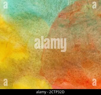 Abstrakt Sommer Aquarell gemalt Hintergrund oder Textur. Stockfoto