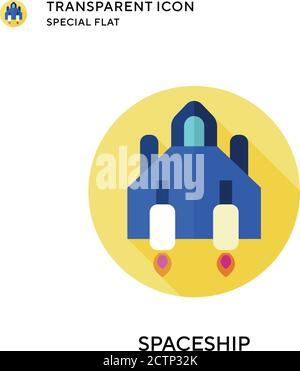 Raumschiff Vektor-Symbol. Flache Illustration. Vektor EPS 10. Stock Vektor