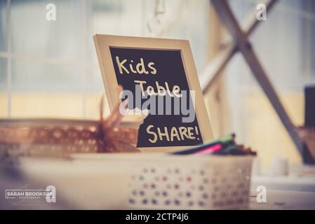 Wunderschönes Hochzeitsdekor Stockfoto
