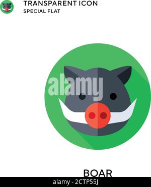 Symbol für Wildschweinvektoren. Flache Illustration. Vektor EPS 10. Stock Vektor