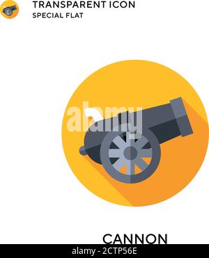 Kanonenvektor-Symbol. Flache Illustration. Vektor EPS 10. Stock Vektor