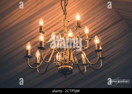 Wunderschönes Hochzeitsdekor Stockfoto