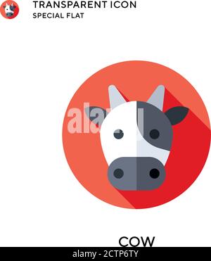 Kuhvektorsymbol. Flache Illustration. Vektor EPS 10. Stock Vektor