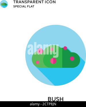 Bush-Vektor-Symbol. Flache Illustration. Vektor EPS 10. Stock Vektor