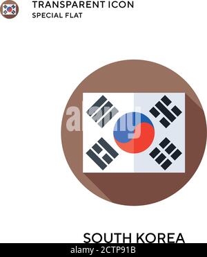 Vektorsymbol Südkorea. Flache Illustration. Vektor EPS 10. Stock Vektor