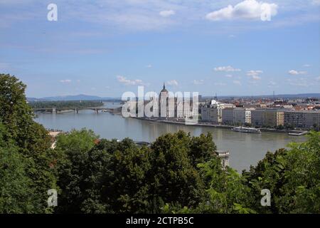 Budapest, Ungarn - 10/07/2020: Blick auf die Straßen der Stadt Budapest, Ungarn Stockfoto