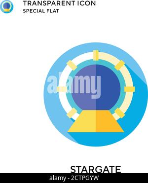 Stargate-Vektor-Symbol. Flache Illustration. Vektor EPS 10. Stock Vektor