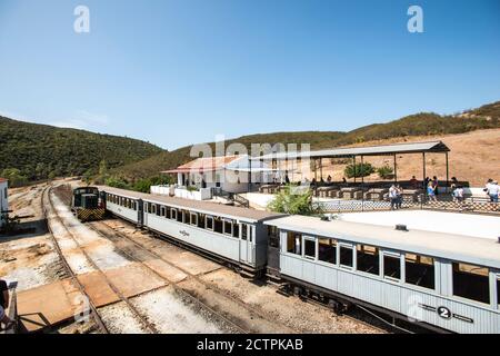 RioTinto Mines Zugfahrt Stockfoto