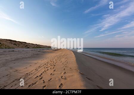 Sonnenuntergang in Marconi Beach, Eastham, Cape Cod National Seashore, Massachusetts, USA Stockfoto