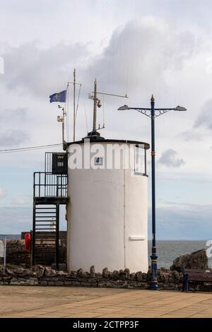 Porthcawl NCI Station ein alter viktorianischer Pilot Lookout Tower, erbaut 1870. Porthcawl Bridgend Wales Großbritannien Stockfoto