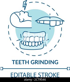 Zahnschliff türkis Konzept Symbol Stock Vektor