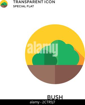 Bush-Vektor-Symbol. Flache Illustration. Vektor EPS 10. Stock Vektor