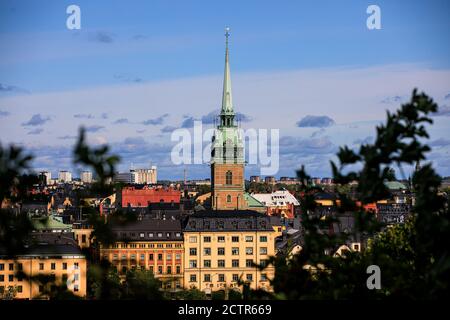 Allgemeine Ansichten von Stockholm, Schweden, die derzeit keine Sperrungen aufgrund von Covid-19 / Coronavirus haben, aber dies kann sich ändern, wenn Fälle beginnen Stockfoto