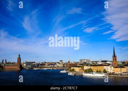 Allgemeine Ansichten von Stockholm, Schweden, die derzeit keine Sperrungen aufgrund von Covid-19 / Coronavirus haben, aber dies kann sich ändern, wenn Fälle beginnen Stockfoto