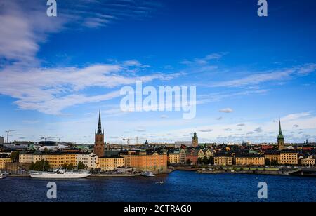 Allgemeine Ansichten von Stockholm, Schweden, die derzeit keine Sperrungen aufgrund von Covid-19 / Coronavirus haben, aber dies kann sich ändern, wenn Fälle beginnen Stockfoto