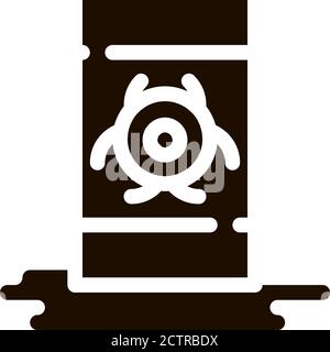 Vektorsymbol Für Behälter Für Nukleare Abfälle Stock Vektor