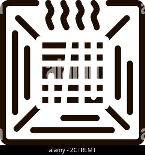 Vektor-Symbol Für Kaputte Alte Klimaanlage Stock Vektor