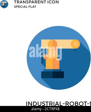 Industrial-Robot-1 Vektorsymbol. Flache Illustration. Vektor EPS 10. Stock Vektor