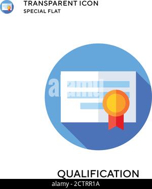 Symbol für Qualifizierungsvektor. Flache Illustration. Vektor EPS 10. Stock Vektor