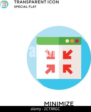 Vektorsymbol minimieren. Flache Illustration. Vektor EPS 10. Stock Vektor