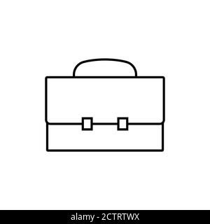 Aktentasche Symbol, Umriss Stil, Büro Stock Vektor