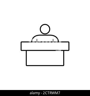 Leader Icon, Umriss Style, Office Icon Stock Vektor