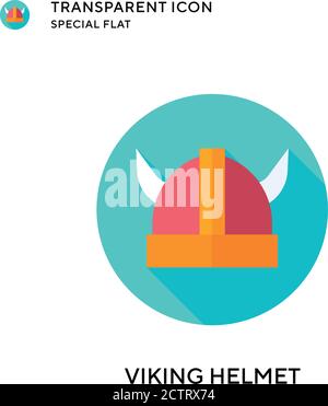 Viking Helm Vektor-Symbol. Flache Illustration. Vektor EPS 10. Stock Vektor