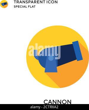 Kanonenvektor-Symbol. Flache Illustration. Vektor EPS 10. Stock Vektor