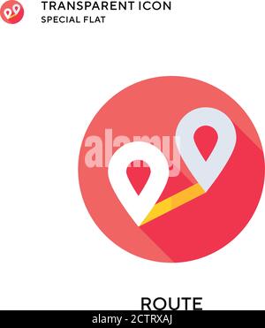 Routenvektor-Symbol. Flache Illustration. Vektor EPS 10. Stock Vektor