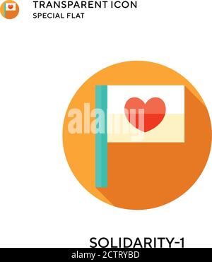 Solidarität-1 Vektorsymbol. Flache Illustration. Vektor EPS 10. Stock Vektor