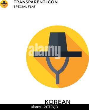 Koreanisches Vektorsymbol. Flache Illustration. Vektor EPS 10. Stock Vektor