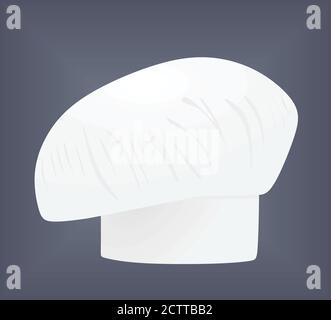 Chef Hut auf grauem Hintergrund. vektor-Illustration Stock Vektor