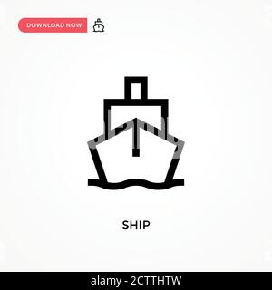 Schiffs-Vektor-Symbol. . Moderne, einfache flache Vektor-Illustration für Website oder mobile App Stock Vektor
