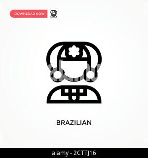 Brasilianisches Vektorsymbol. . Moderne, einfache flache Vektor-Illustration für Website oder mobile App Stock Vektor