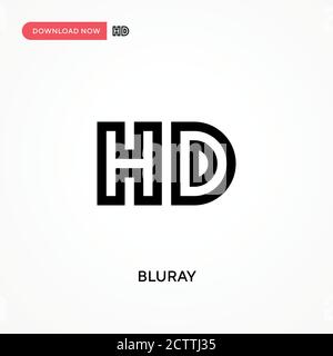 BluRay-Vektor-Symbol. . Moderne, einfache flache Vektor-Illustration für Website oder mobile App Stock Vektor