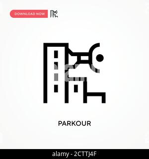 Parkour-Vektor-Symbol. . Moderne, einfache flache Vektor-Illustration für Website oder mobile App Stock Vektor