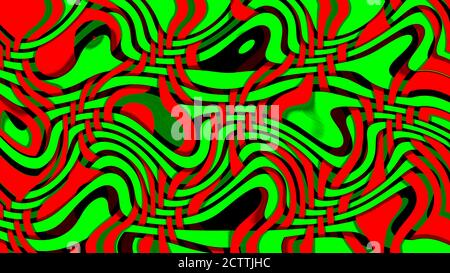 Heller mehrfarbiger gekrümmter Linienhintergrund. Wellenmuster. Stockfoto