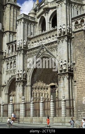 Toledo, España Hiszpania, Spanien, Spanien; Kathedrale Santa Maria Primas; Kathedrale Santa María; Katedra Najświętszej Marii Panny 托莱多主教座堂 Portal Stockfoto