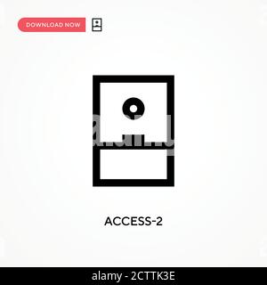 Access-2-Vektorsymbol. . Moderne, einfache flache Vektor-Illustration für Website oder mobile App Stock Vektor