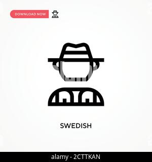 Schwedisches Vektorsymbol. . Moderne, einfache flache Vektor-Illustration für Website oder mobile App Stock Vektor